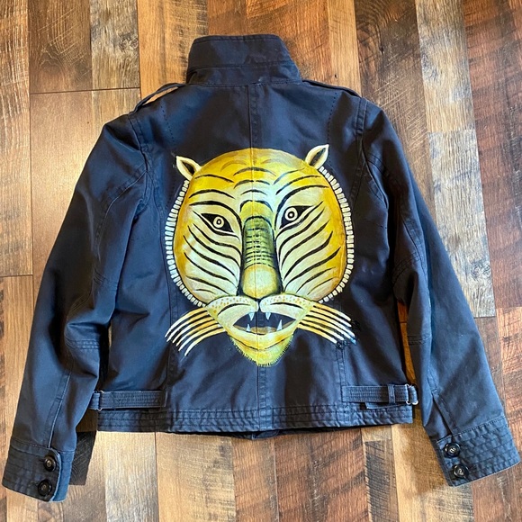 RARE "Ruehl 925" Hand Painted Vintage Field Jacket - Picture 11 of 11